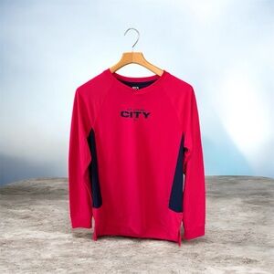 MLS St. Louis City SC Red Navy Long Sleeve Soccer T-Shirt Medium